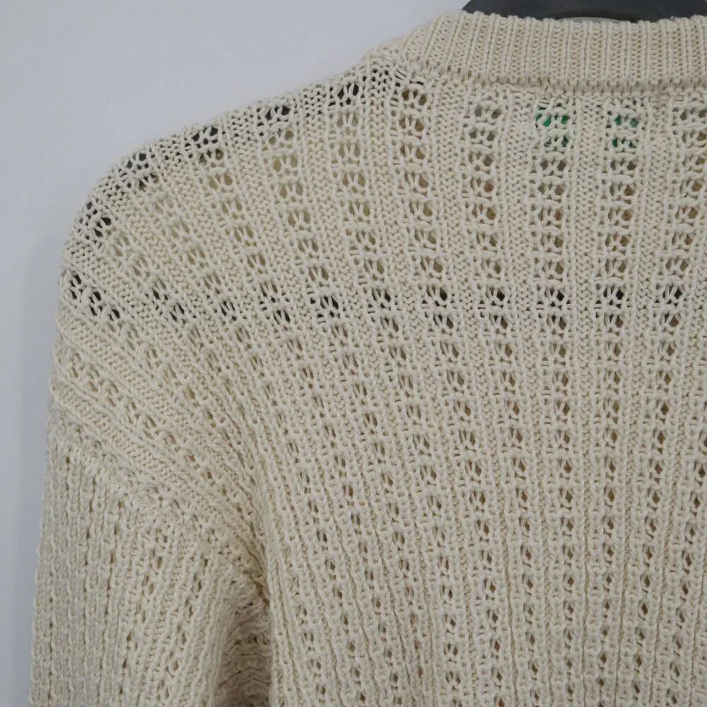 Mairtin Standun Cable Knit Sweater Unisex L Cream Fisherman Scandinavian Rustic‎
